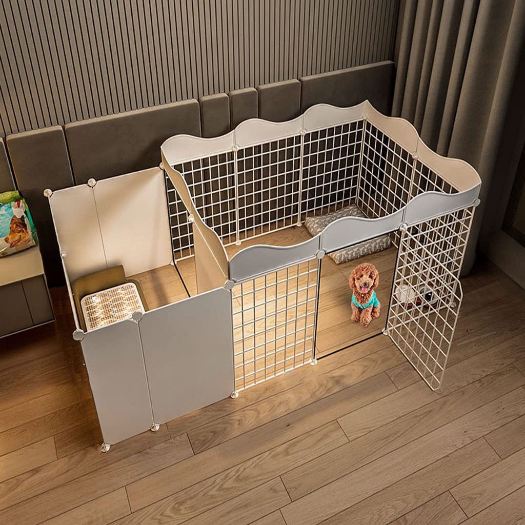 Amazon | 小型犬用ケージ犬用サークル取り外し可能な金属線屋内